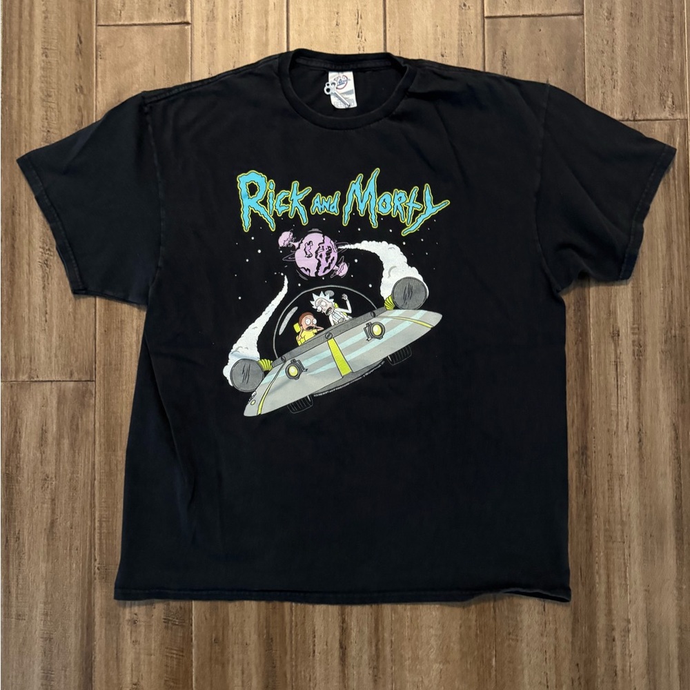 y2k rick and morty promo tee